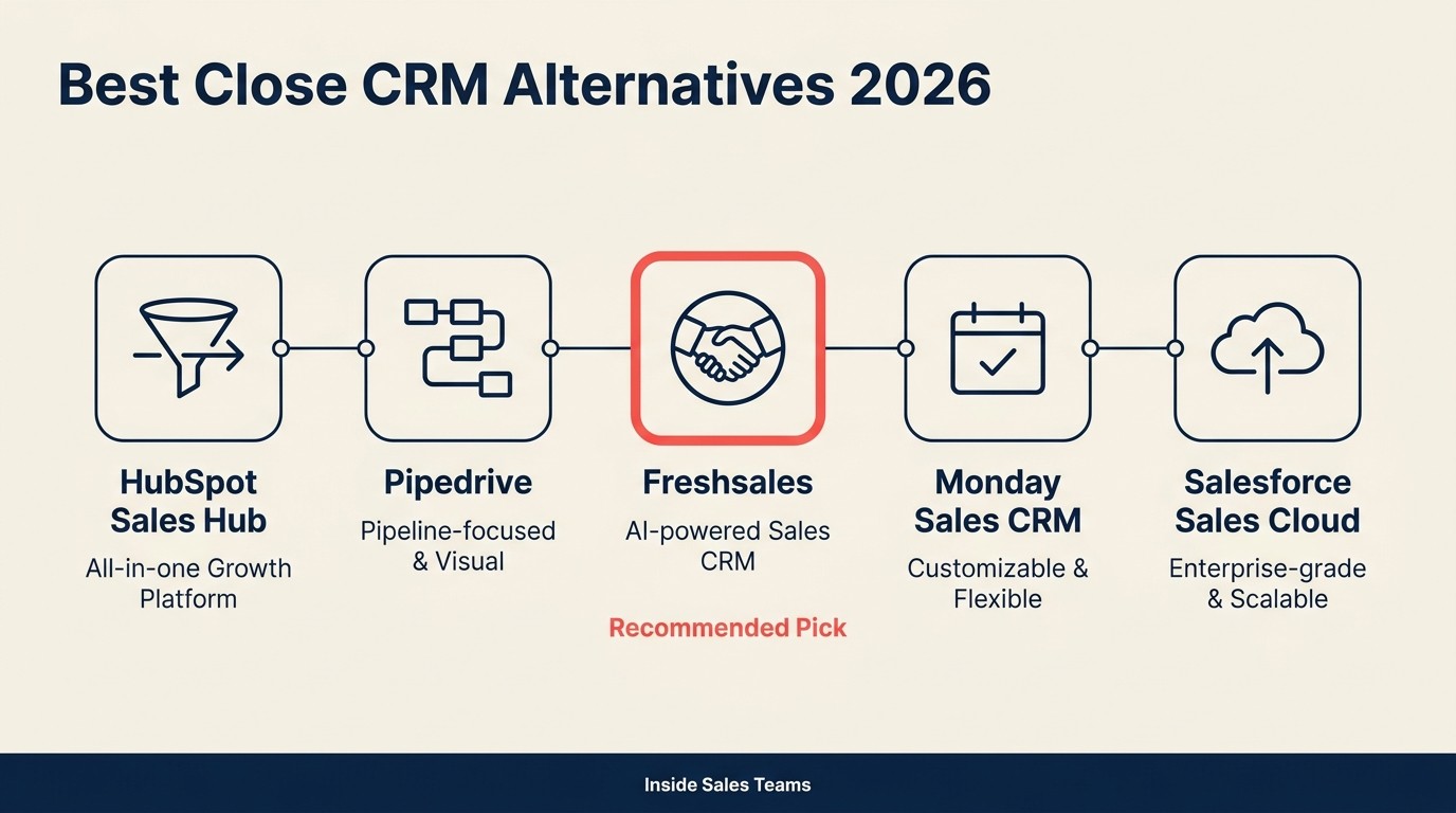 Best Close CRM alternatives in 2026 for inside sales teams ready to scale