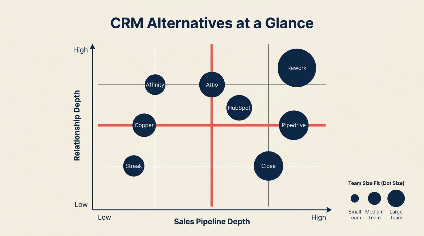 Side-by-side comparison of 10 Folk CRM alternatives by best fit, price, and strengths