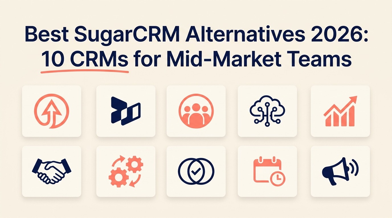 Best SugarCRM alternatives in 2026 — 10 CRMs for mid-market teams that need flexibility