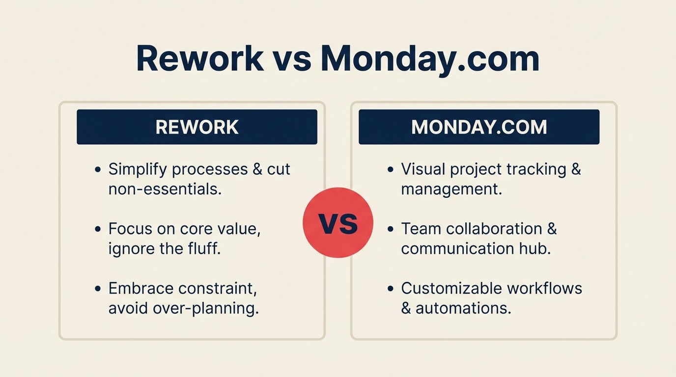 Rework vs Monday.com: Canvas Fleksibel vs Software Workflow Khusus di 2026