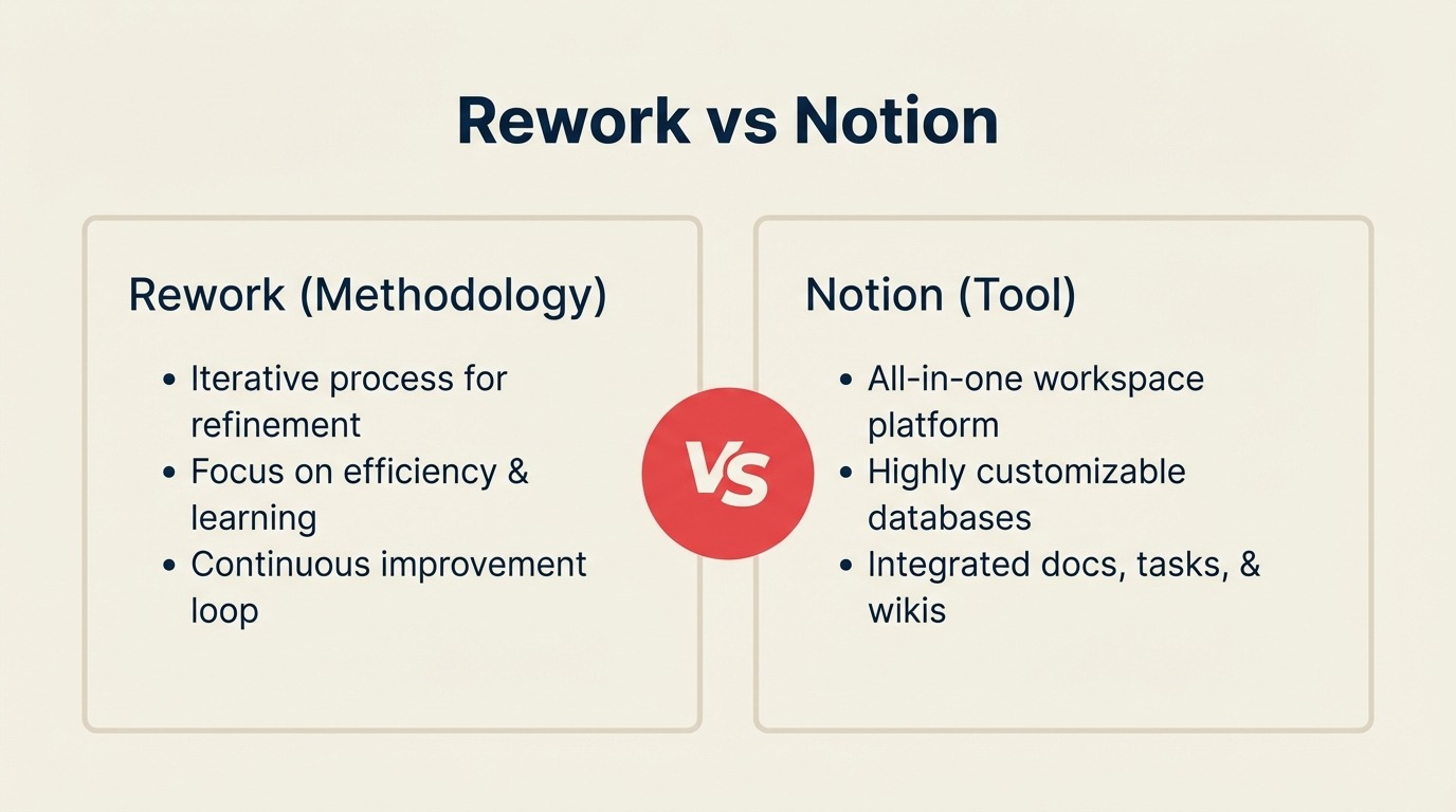 Rework vs Notion: Dokumen dan Database vs Workflow Khusus untuk Tim Menengah di 2026